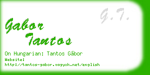 gabor tantos business card